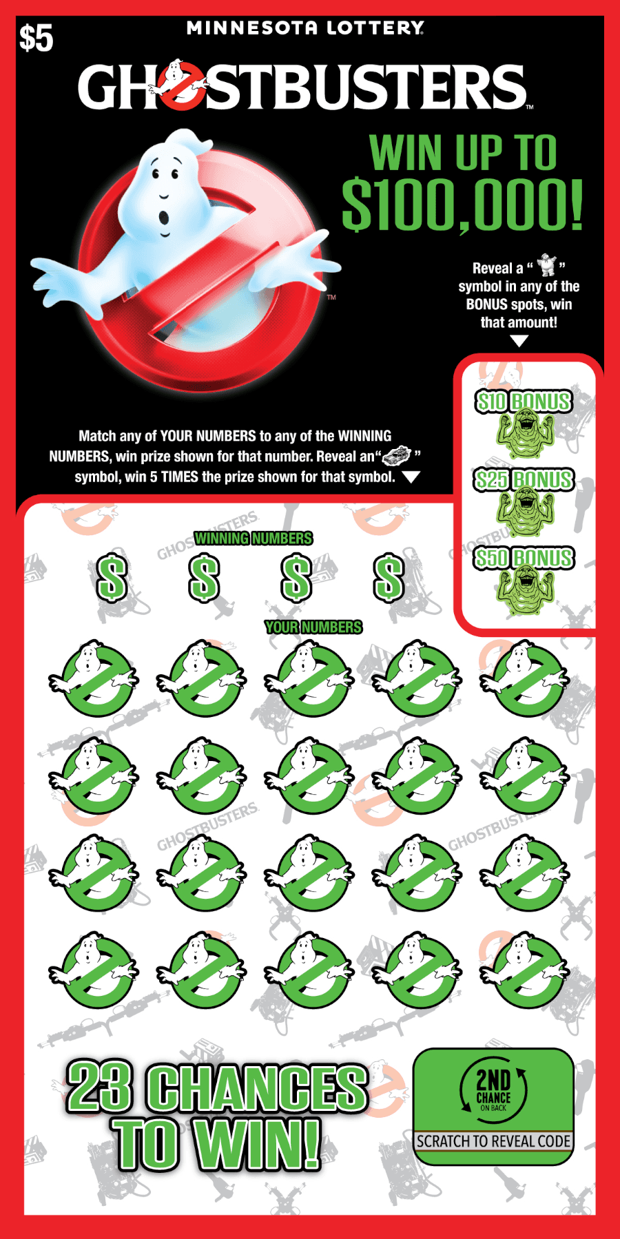 Ghostbusters™ scratch-off ticket