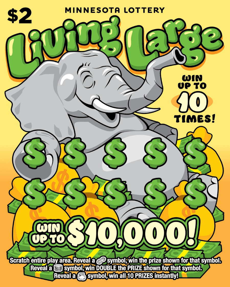 Living Large scratch-off ticket