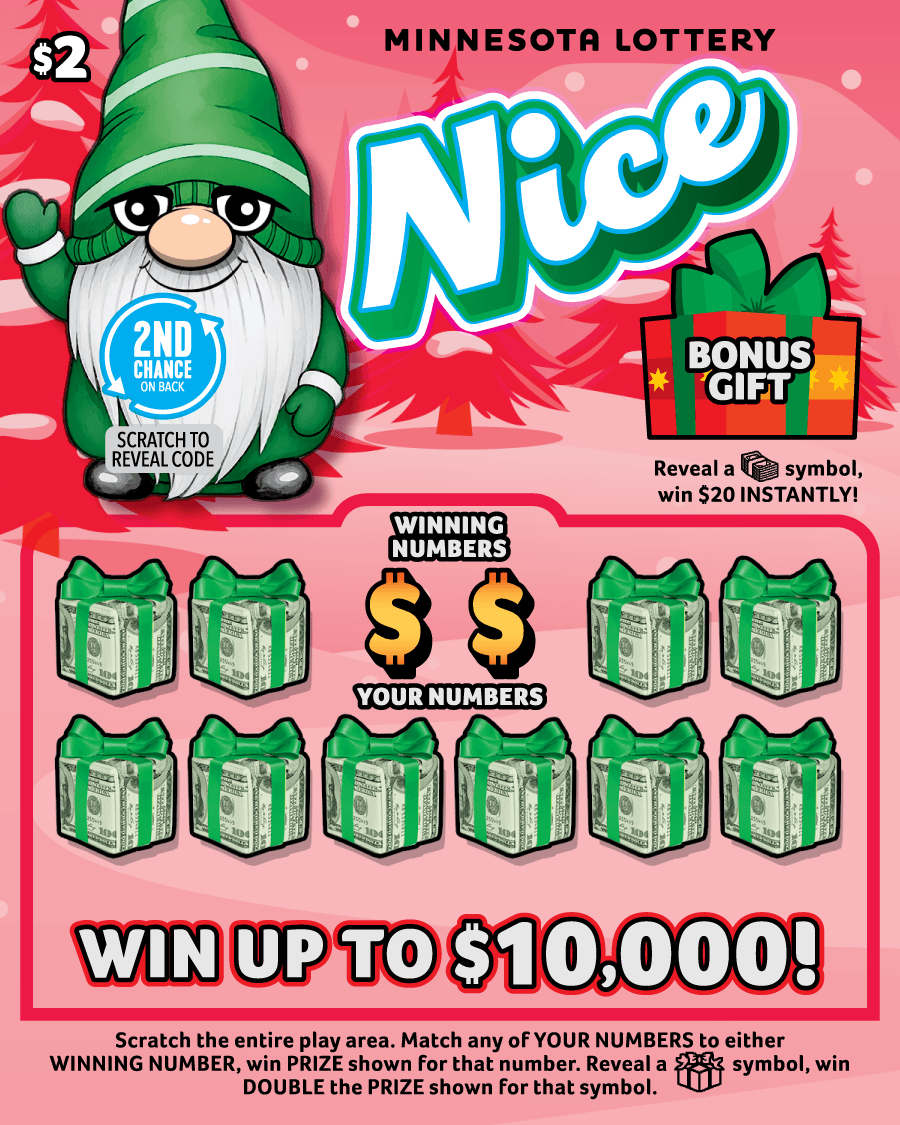 Naughty or Nice scratch-off ticket