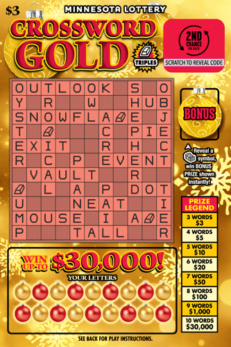 Crossword Gold scratch-off ticket