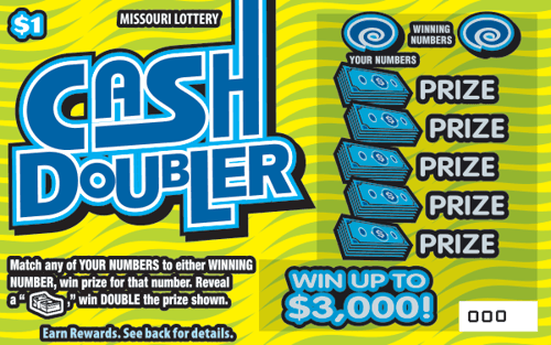 CASH DOUBLER scratch-off ticket