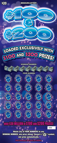 $100 & $200 scratch-off ticket