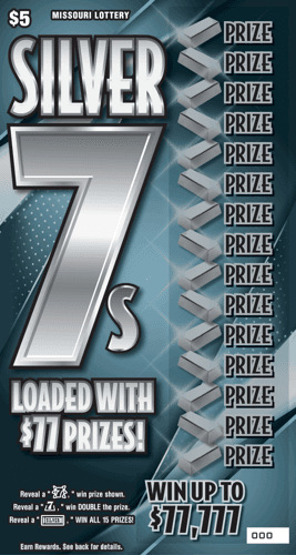 SILVER 7S scratch-off ticket