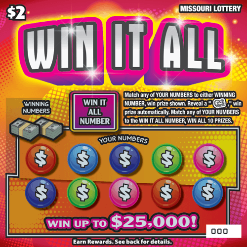 WIN IT ALL scratch-off ticket