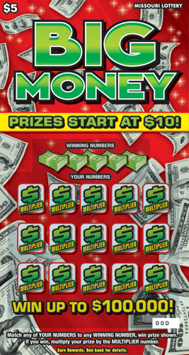 BIG MONEY scratch-off ticket