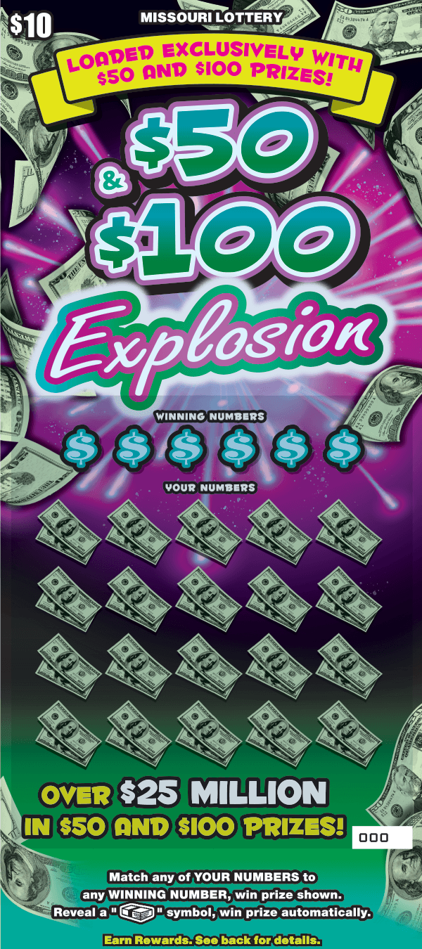 $50 & $100 EXPLOSION scratch-off ticket