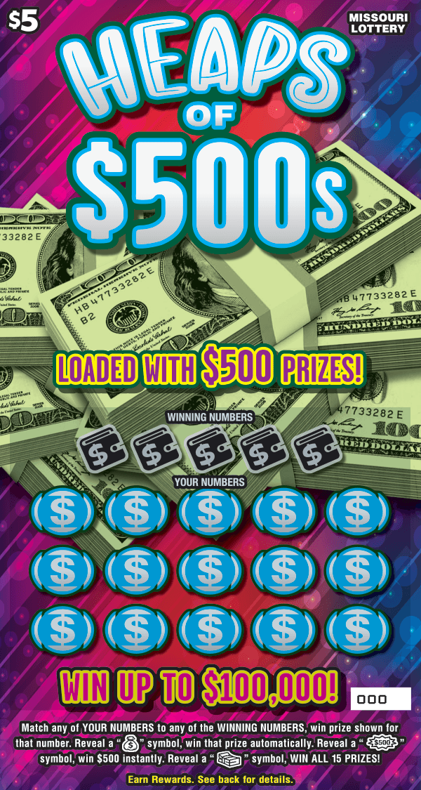 HEAPS OF $500S scratch-off ticket