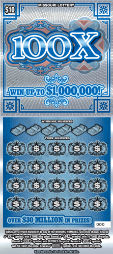 100X scratch-off ticket