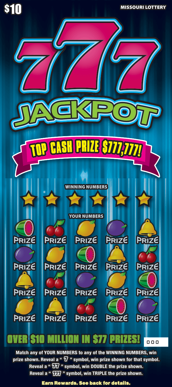 777 JACKPOT scratch-off ticket