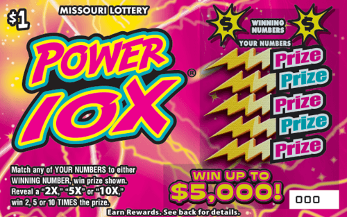 POWER 10X scratch-off ticket
