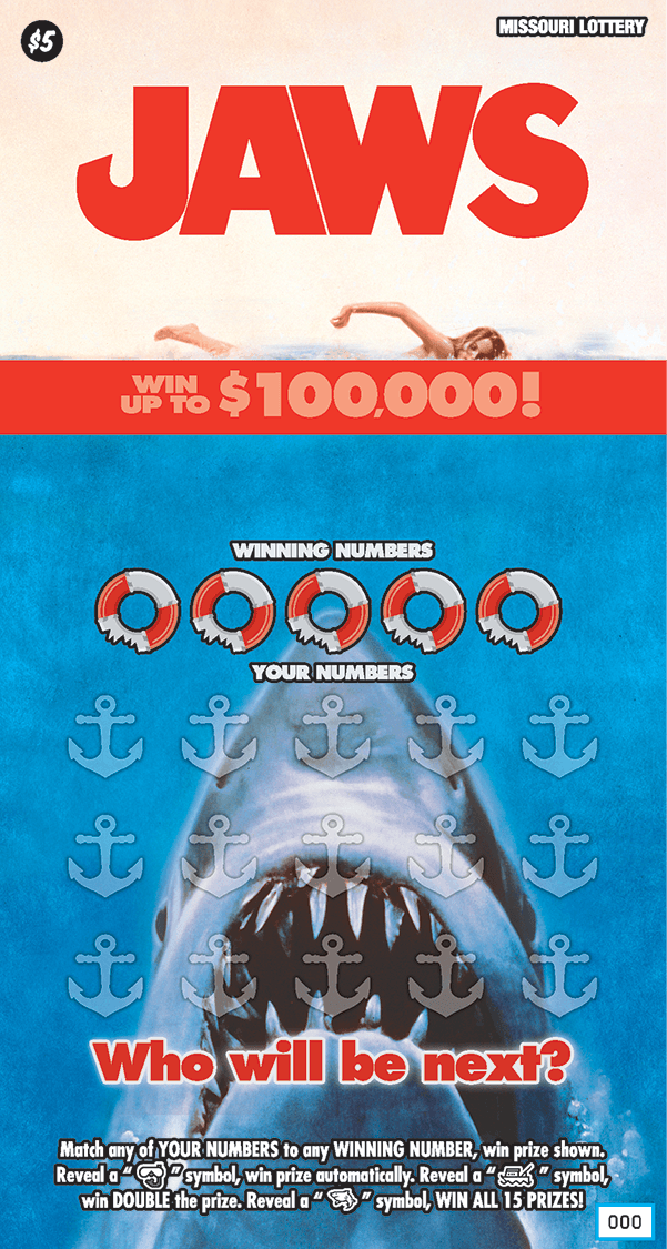 JAWS scratch-off ticket
