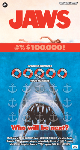 JAWS scratch-off ticket