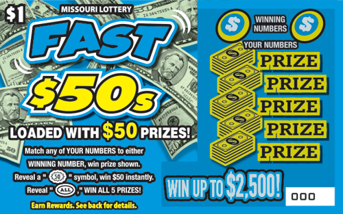 FAST $50S scratch-off ticket