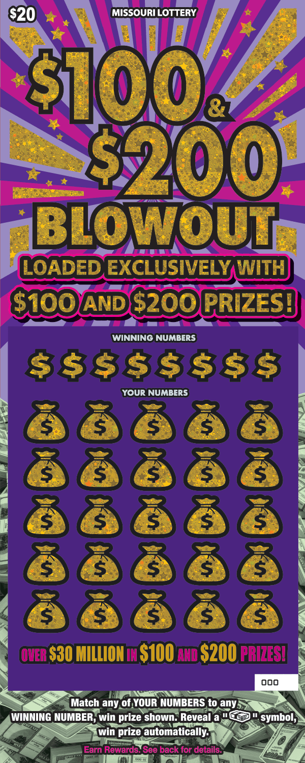 $100 & $200 BLOWOUT scratch-off ticket