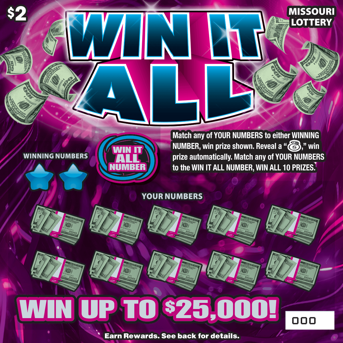 WIN IT ALL scratch-off ticket