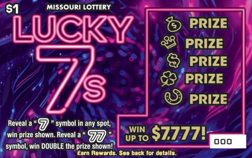 LUCKY 7S scratch-off ticket