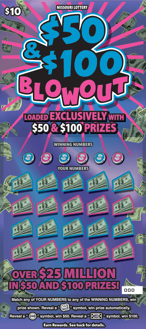 $50 & $100 BLOWOUT scratch-off ticket