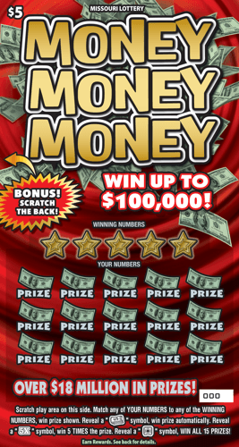 MONEY MONEY MONEY scratch-off ticket