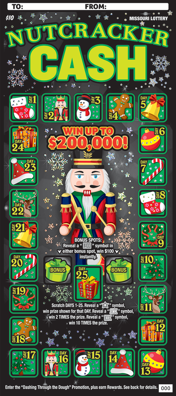 NUTCRACKER CASH scratch-off ticket