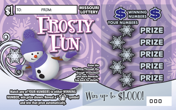 FROSTY FUN scratch-off ticket