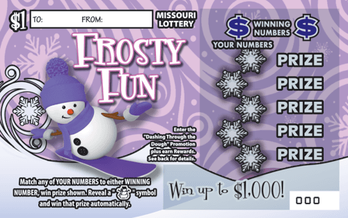 FROSTY FUN scratch-off ticket