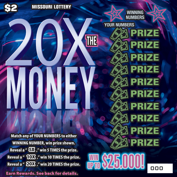 20X THE MONEY scratch-off ticket