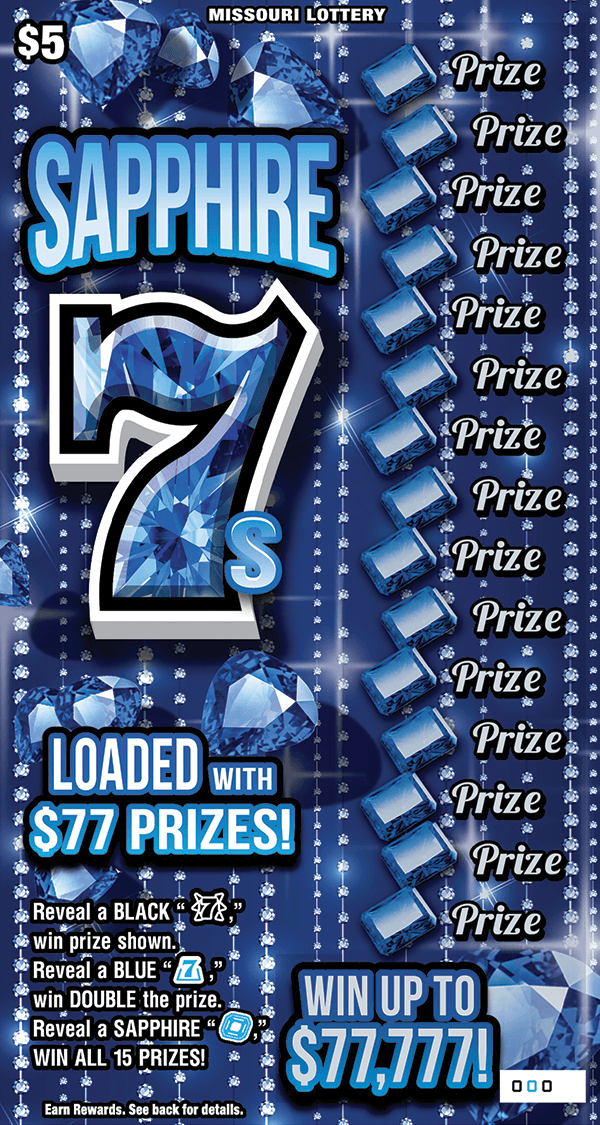SAPPHIRE 7S scratch-off ticket