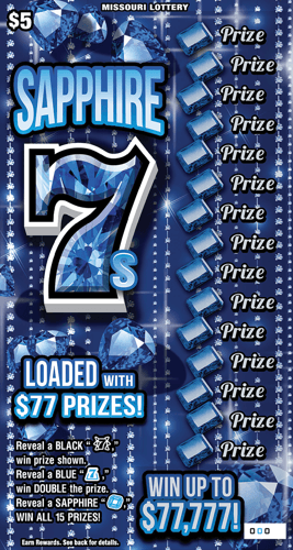 SAPPHIRE 7S scratch-off ticket