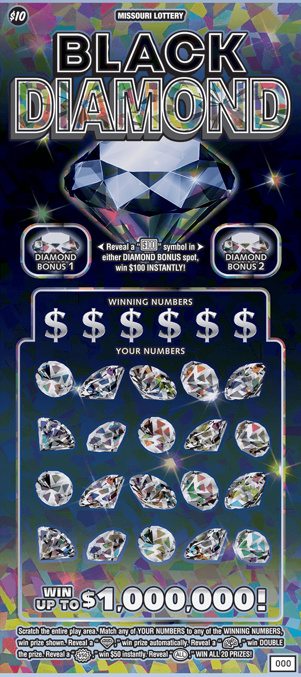 BLACK DIAMOND scratch-off ticket
