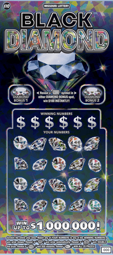 BLACK DIAMOND scratch-off ticket