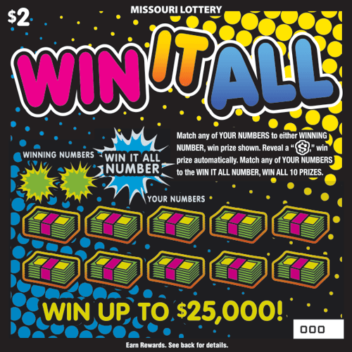 WIN IT ALL scratch-off ticket