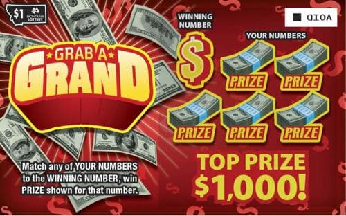 Grab A Grand scratch-off ticket