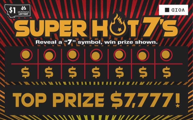 Super Hot 7's scratch-off ticket