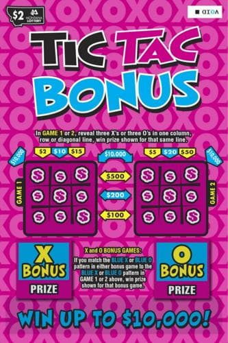 Tic Tac Bonus scratch-off ticket