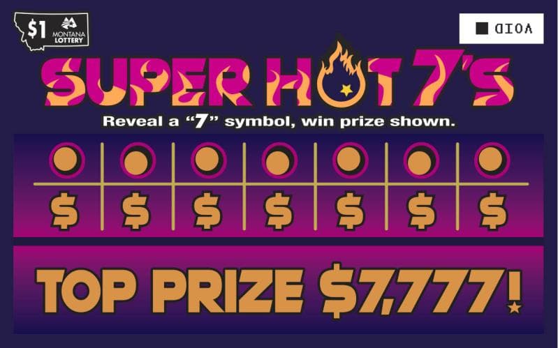 Super Hot 7's scratch-off ticket