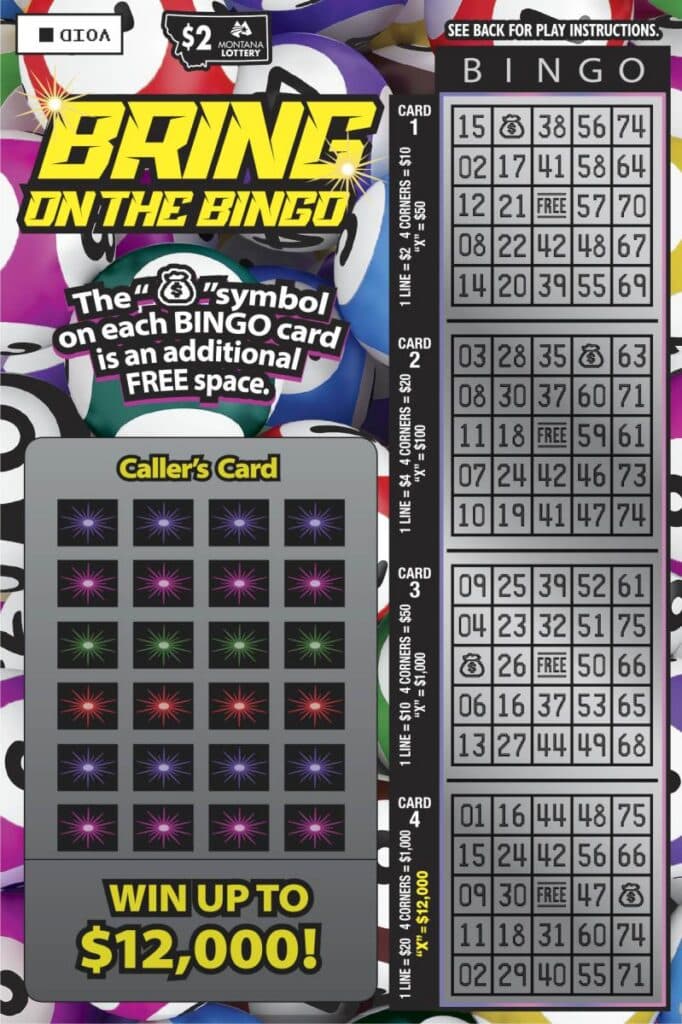 $2 Bring On The Bingo scratch-off ticket