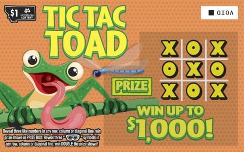 Tic Tac Toad scratch-off ticket