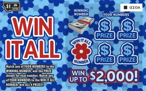 $1 Win It All scratch-off ticket