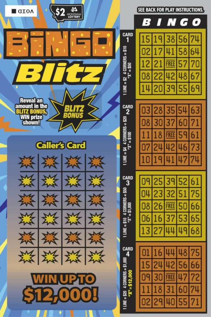 Bingo Blitz scratch-off ticket
