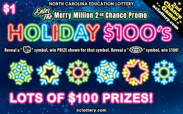 Holiday $100s scratch-off ticket