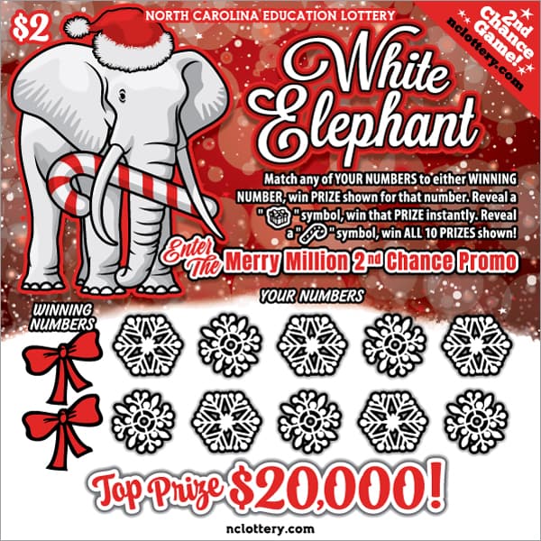 White Elephant scratch-off ticket
