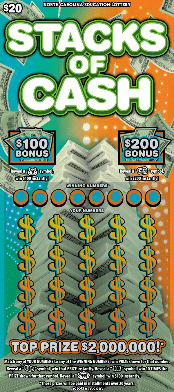 Stacks of Cash scratch-off ticket