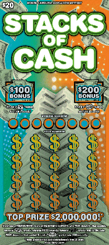 Stacks of Cash scratch-off ticket