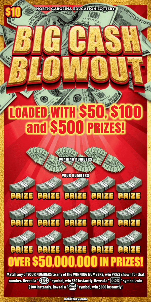 Big Cash Blowout scratch-off ticket