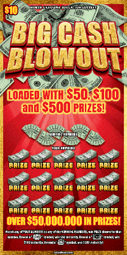Big Cash Blowout scratch-off ticket