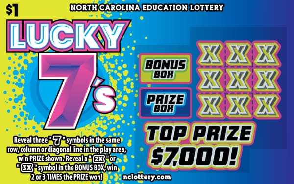 Lucky 7s scratch-off ticket