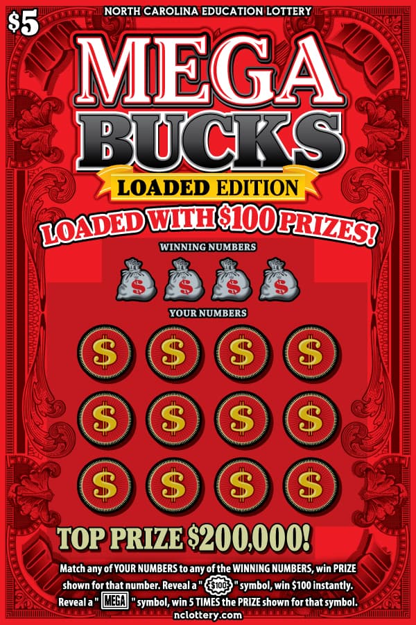 Mega Bucks scratch-off ticket