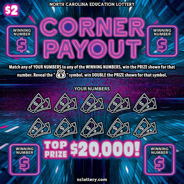 Corner Payout scratch-off ticket