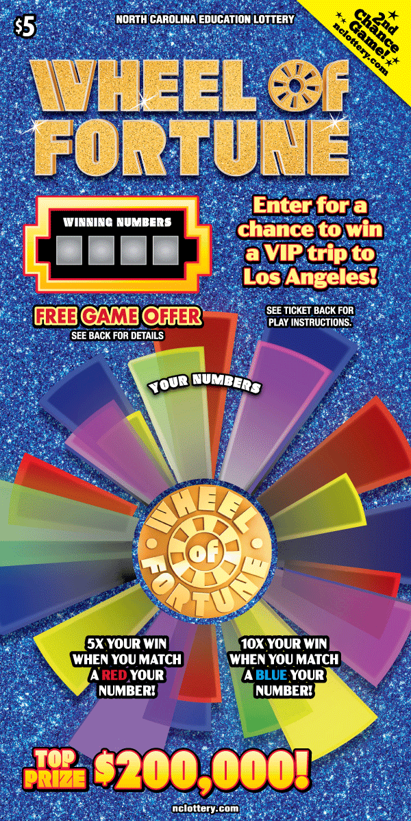 Wheel of Fortune scratch-off ticket