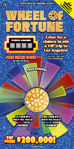 Wheel of Fortune scratch-off ticket